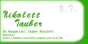 nikolett tauber business card